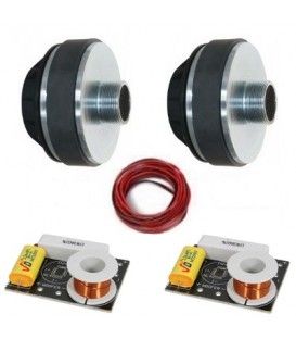 KIT 2 x 1,75" TITANIO + 2 FILTROS + CABLE) 160W / 80 WRMS 