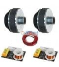 KIT 2 x 1,75" TITANIO + 2 FILTROS + CABLE) 160W / 80 WRMS 