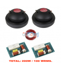 KIT TPX-5 (200W / 100 WRMS) Titanio/Kapton + 2 FILTROS QTX (400W / 200 WRMS)