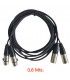 0,6 Mts / 2 XLR Macho a 2 XLR Hembra