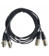 0,6 Mts / 2 XLR Macho a 2 XLR Hembra