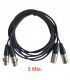 3 Mts / 2 XLR Macho a 2 XLR Hembra