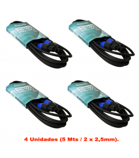 (4U) 5 MTS (2,5mm) SPEAKON-SPEAKON MACHOS 