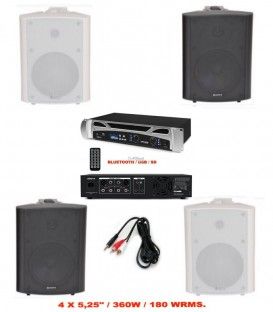 4 x 5,25" BLUETOOTH / USB / SD (360W / 180WRMS) (ADASTRA + VONYX) 