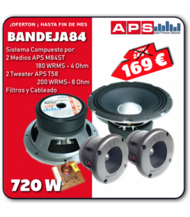 KIT M84 / KIT 2 VIAS DE 8" (1500W / 720 WRMS) INCLUYE FILTROS Y CABLEADO.