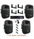 SIST. 4 x VMF-208 (800W / 400 WRMS) + SOPORTES