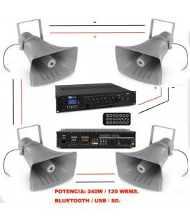 SISTEMA PPA50 (120W / 2x30 WRMS) (USB / BLUETOOTH / SD / 100W / 50 WRMS)