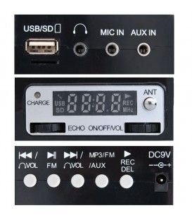 AMC-15 (USB / SD / RADIO FM / GRABADORA) (BATERÍA / BOLSA TRANSPORTE)