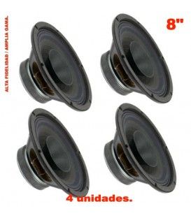 8AG/N/S (4Ω - 70W / 35 WRMS) ESPECIAL PARA MEDIOS / MONTAJES DE 2 VÍAS CON REALCE DE MEDIOS.