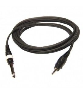 3 Mts / MINI-JACK ESTÉREO (3,5mm) a  JACK MONO MACHO (6,3mm)