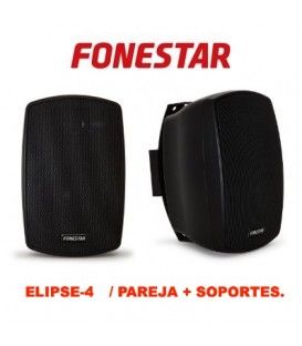ELIPSE-4 (PAREJA + SOPORTES) (60 W / 30 WRMS) COL. NEGRO