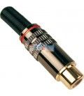 RCA HEMBRA CON MUELLE METÁLICO (MARCADOR ROJO)
