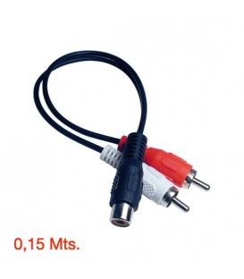 0,2 Mts / 1 RCA Hembra a 2 RCA Macho 