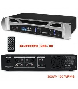 VPA300 (2x150W / 2x75 WRMS a 4Ω) BLUETOOTH / USB / SD / PANTALLA FRONTAL