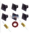 KIT A-100  (6 TWEETERS PIEZO + 2 FILTROS + CABLE)  (QTX / 3,3 APS)