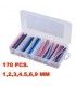 170 PIEZAS DE TERMORRETRACTIL (1.0, 2.0, 3.0, 4.5, 6.0, 9.0MM X 100MM) 