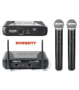 STWM712 (2 MICROS DE MANO INALÁMBRICOS) VHF CON VOLUMEN INDEPENDIENTE