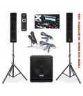 VX880BT (1000W / 500 WRMS) (BLUETOOTH / USB) ALTAVOCES + CABLES + SOPORTES + MICRO + MANDO INALAMBRICO)