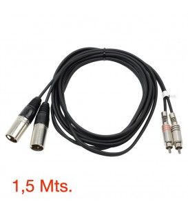 1,5 Mts / 2 RCA  MACHO A  2 XLR MACHO