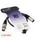 0,5 Mts / De XLR Macho a  XLR Hembra