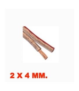 1 MT (2 x 4 mm) PARALELO TRANSPARENTE y FLEXIBLE OFC.