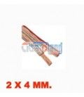 1 MT (2 x 4 mm) PARALELO TRANSPARENTE y FLEXIBLE OFC.