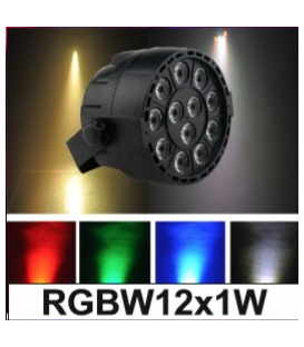 FOCO LED RGBW (3 ROJOS, 3 AZULES, 3 VERDES, 3 BLANCOS) DMX (14,4W)