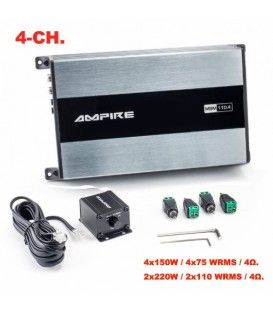 MBM110.4-2G (4 CH / 880W / 440 WRMS) PUENTEABLE EN 2 CANALES + CONTROL REMOTO GRAVES.