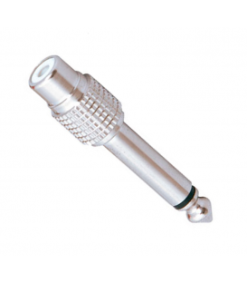 ADAPTADOR: RCA (hembra) a JACK MONO (macho) METÁLICO