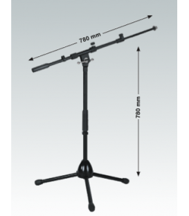 OMNITRONIC Trípode de micrófono MS-1W con brazo articulado blanco - DJMania