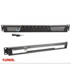 (1U) TAPA RACK DE SEGURIDAD CON LLAVE (2 LLAVES  ALTA CALIDAD) (44,5 mm)