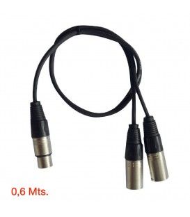 0,6 Mts / "Y" CANON (1-XLR Hembra a 2-XLR Macho) 