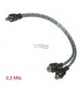 0,30 Mts / 1 RCA Macho a 2 RCA Hembras / PRO