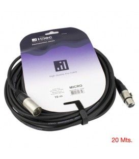 20 Mts / De XLR Macho a XLR Hembra