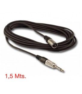 1,5 Mts / 1 JACK MONO MACHO (6,3mm) A 1 XLR MACHO.