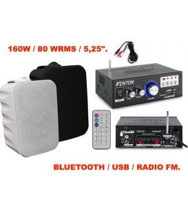 2 x 5,25" BLUETOOTH / USB / RADIO FM (160W / 80WRMS)  (AMS + FENTOM) 