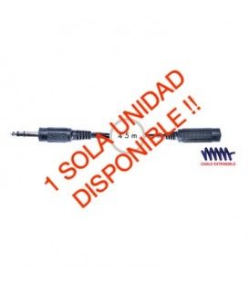 4,5 Mts / ALARGADOR JACK ESTEREO 6,3mm MACHO-HEMBRA