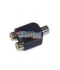 DE 2 x RCA (Hembra) a 1 RCA (Hembra)