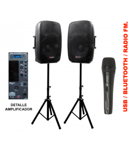 PARTY-15 (BLUETOOTH / USB / RADIO FM / SOPORTES INC) 400W