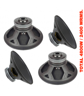 (4 UNID) 18WRS600 (1200W / 600W RMS) PROTOTYPE