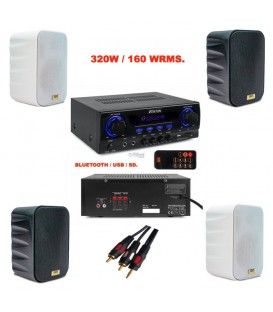 4 x 5,25" BLUETOOTH / USB / SD (320W / 160WRMS)  (AMS + FENTOM) 