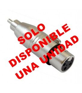 ADAPTADOR DE XLR (Hembra) a RCA (Macho).