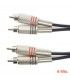 6 Mts / 2 RCA MACHO A 2 RCA MACHO METÁLICOS