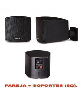 CUBE-62 (8Ω) (PAREJA + SOPORTES) (25 W / 12 WRMS POR UNIDAD) COL. NEGRO