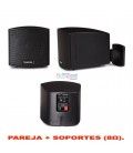 CUBE-62 (8Ω) (PAREJA + SOPORTES) (25 W / 12 WRMS POR UNIDAD) COL. NEGRO