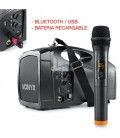 ST014 MEGAFONO CON MICRO INALAMBRICO Y BATERIA (uHF) 100W 