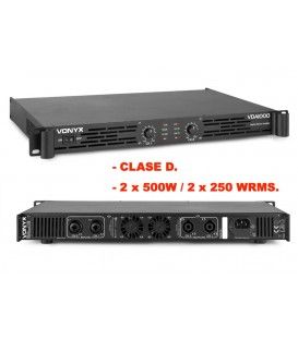 VDA1000 (2 x 500W / 2 x 250 WRMS) CLASE D / VENTILADA