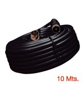 10 Mts / Cable de Antena TV/Vídeo (Macho a Hembra) 