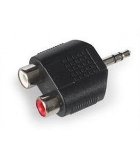 ADAPTADOR 2 RCA HEMBRA - JACK MACHO ESTÉREO  3,5 mm 