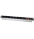 TRIPLE DE 8 SCHUKOS CON INTERRUPTOR (FDO EN ALUMINIO) 2 MTS DE CABLE.